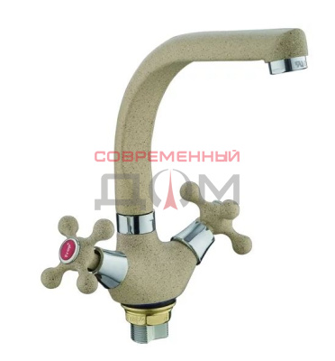Кух.смеситель FRAP F5408-21 с кран-буксой, беж.